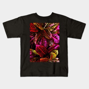 Pink Crotons Plant Kids T-Shirt